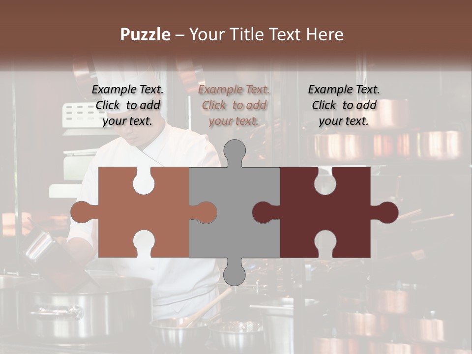 A Man In A Chef's Hat Is Cooking In A Kitchen PowerPoint Template