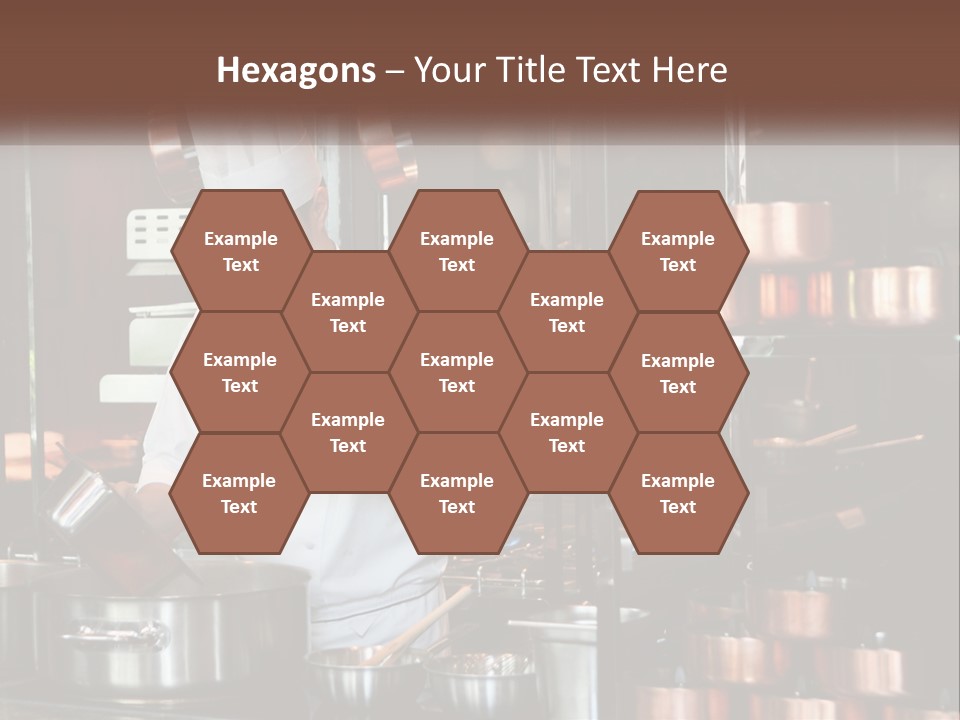 A Man In A Chef's Hat Is Cooking In A Kitchen PowerPoint Template