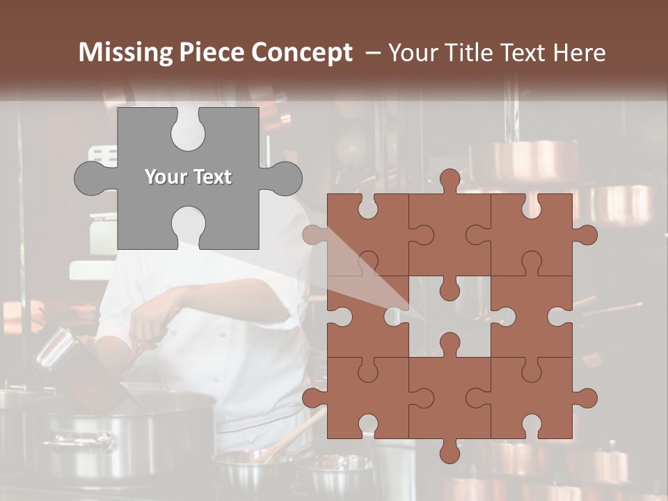 A Man In A Chef's Hat Is Cooking In A Kitchen PowerPoint Template