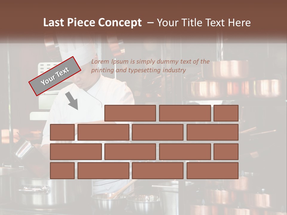 A Man In A Chef's Hat Is Cooking In A Kitchen PowerPoint Template