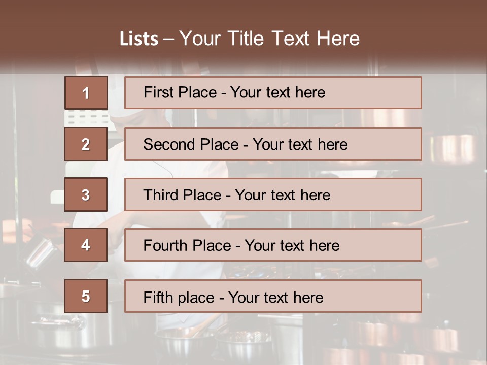 A Man In A Chef's Hat Is Cooking In A Kitchen PowerPoint Template