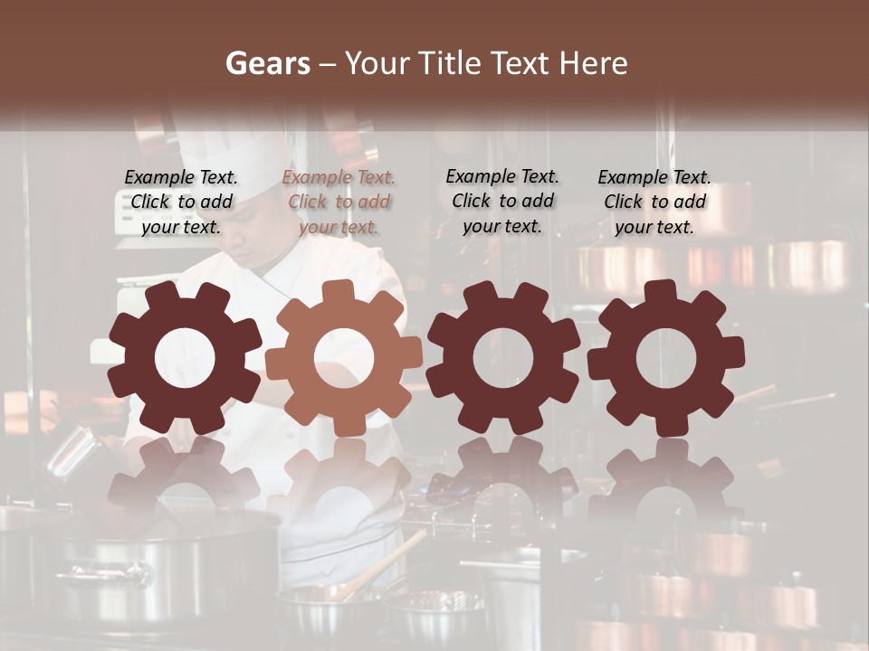 A Man In A Chef's Hat Is Cooking In A Kitchen PowerPoint Template