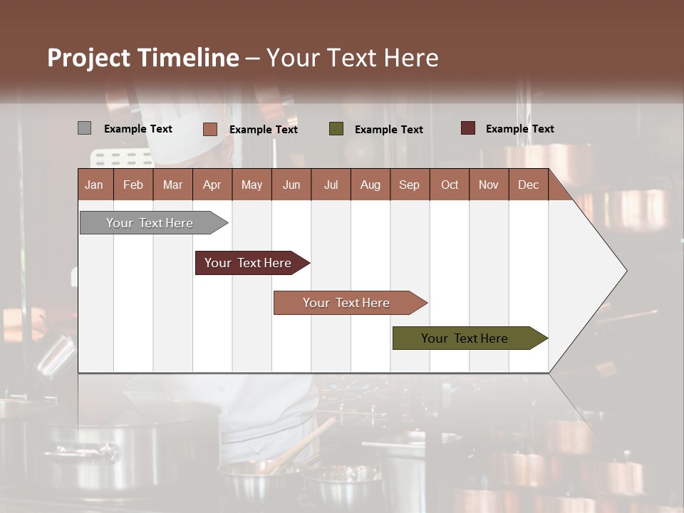 A Man In A Chef's Hat Is Cooking In A Kitchen PowerPoint Template