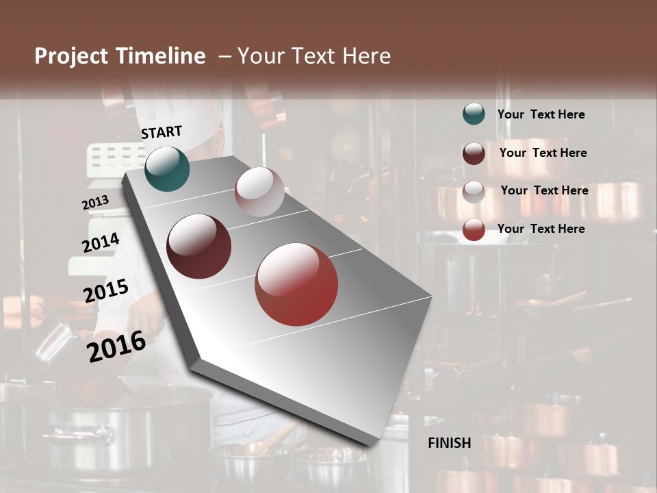 A Man In A Chef's Hat Is Cooking In A Kitchen PowerPoint Template