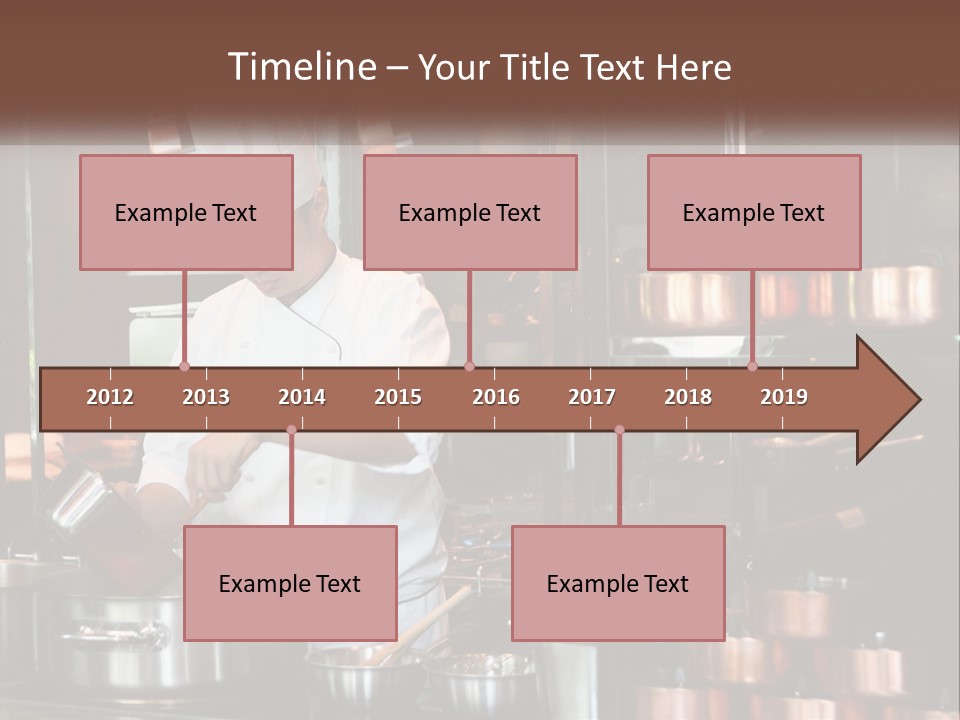 A Man In A Chef's Hat Is Cooking In A Kitchen PowerPoint Template