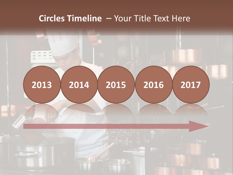 A Man In A Chef's Hat Is Cooking In A Kitchen PowerPoint Template