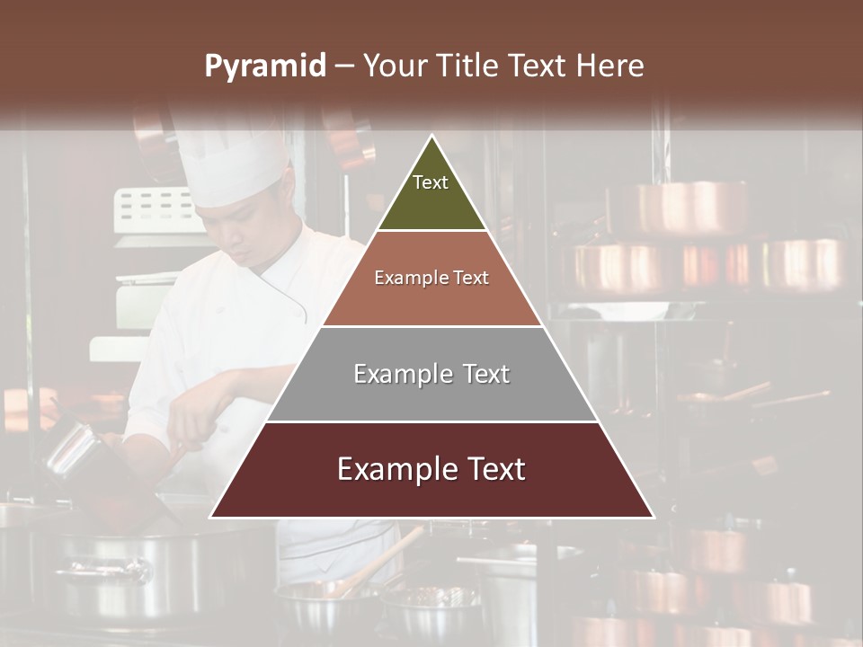 A Man In A Chef's Hat Is Cooking In A Kitchen PowerPoint Template