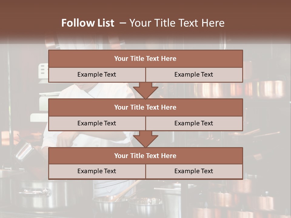 A Man In A Chef's Hat Is Cooking In A Kitchen PowerPoint Template