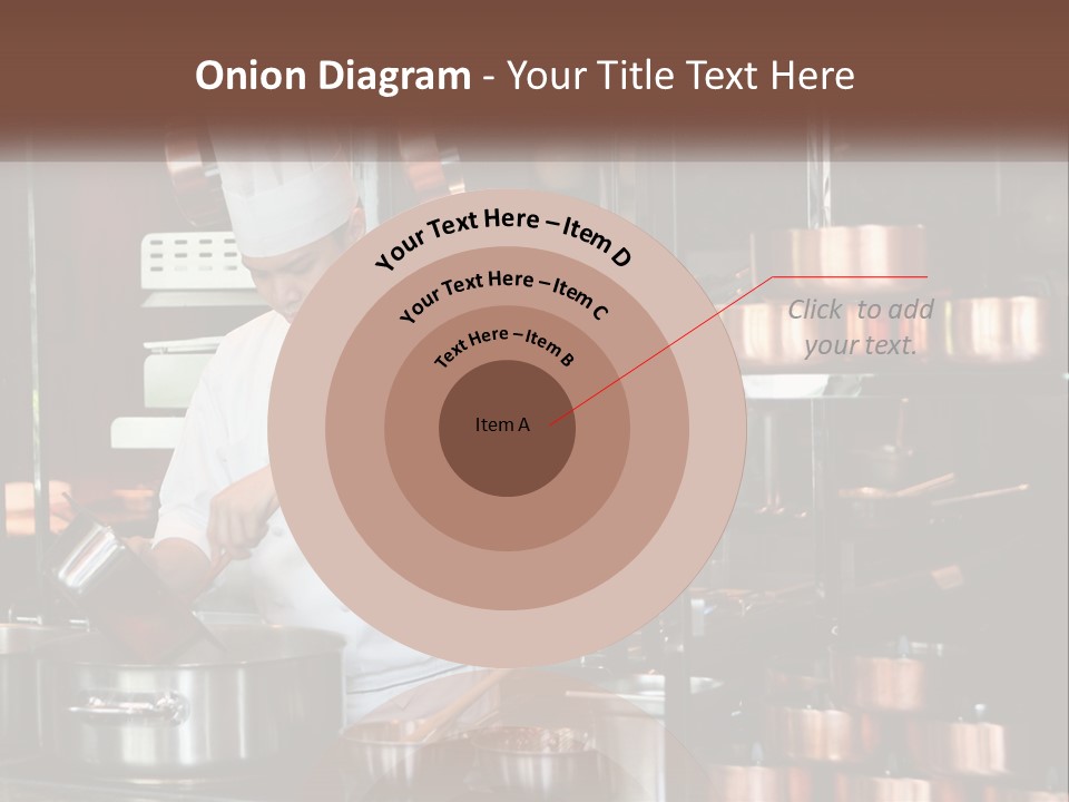 A Man In A Chef's Hat Is Cooking In A Kitchen PowerPoint Template