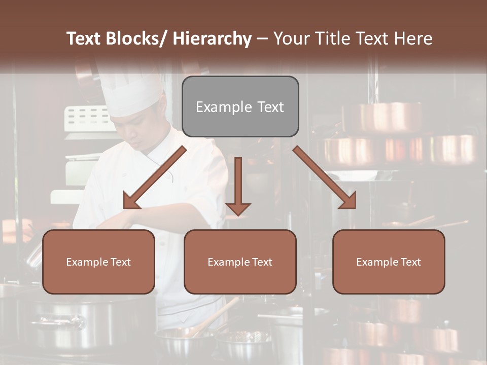 A Man In A Chef's Hat Is Cooking In A Kitchen PowerPoint Template