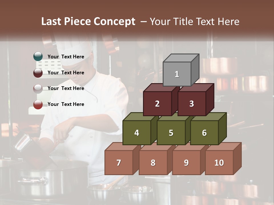 A Man In A Chef's Hat Is Cooking In A Kitchen PowerPoint Template