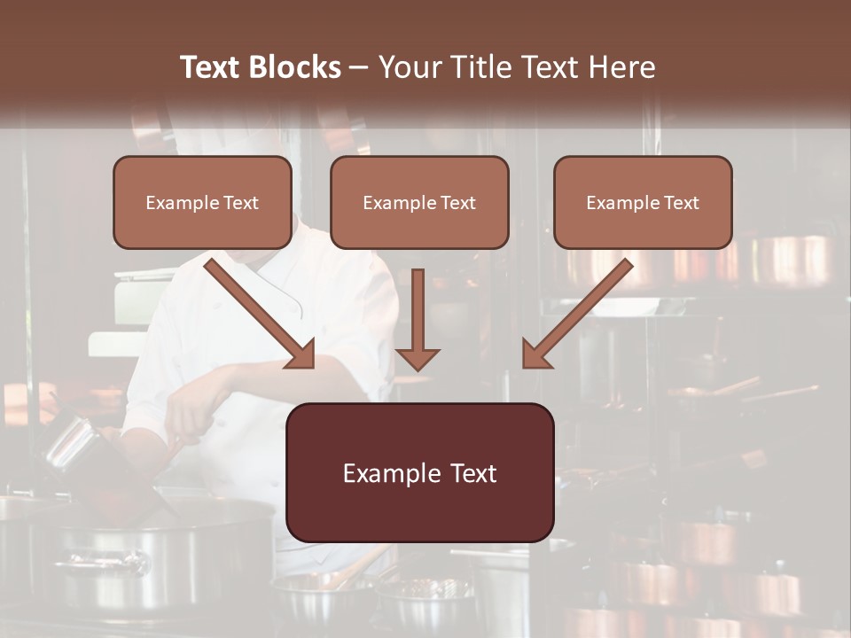 A Man In A Chef's Hat Is Cooking In A Kitchen PowerPoint Template