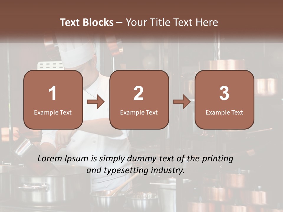 A Man In A Chef's Hat Is Cooking In A Kitchen PowerPoint Template