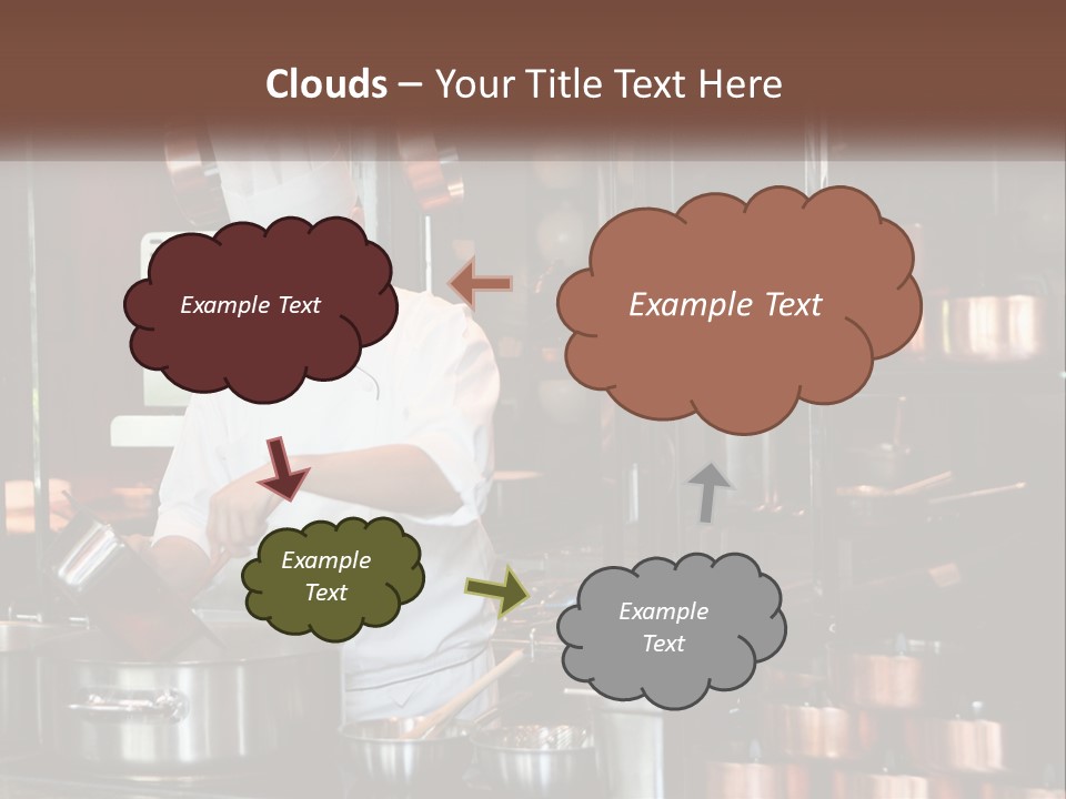 A Man In A Chef's Hat Is Cooking In A Kitchen PowerPoint Template