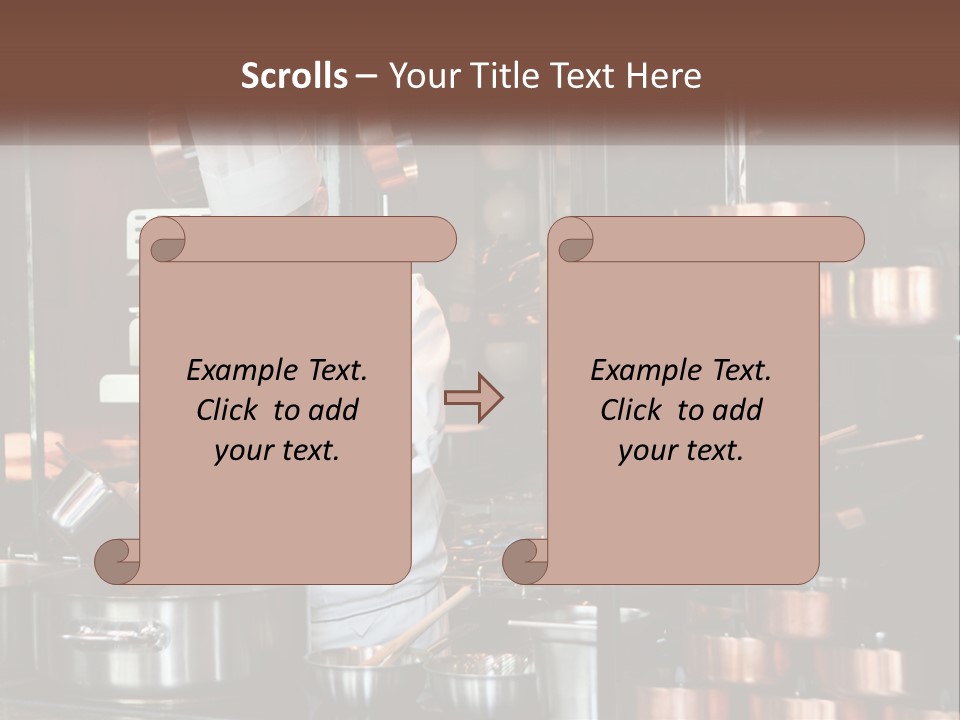 A Man In A Chef's Hat Is Cooking In A Kitchen PowerPoint Template