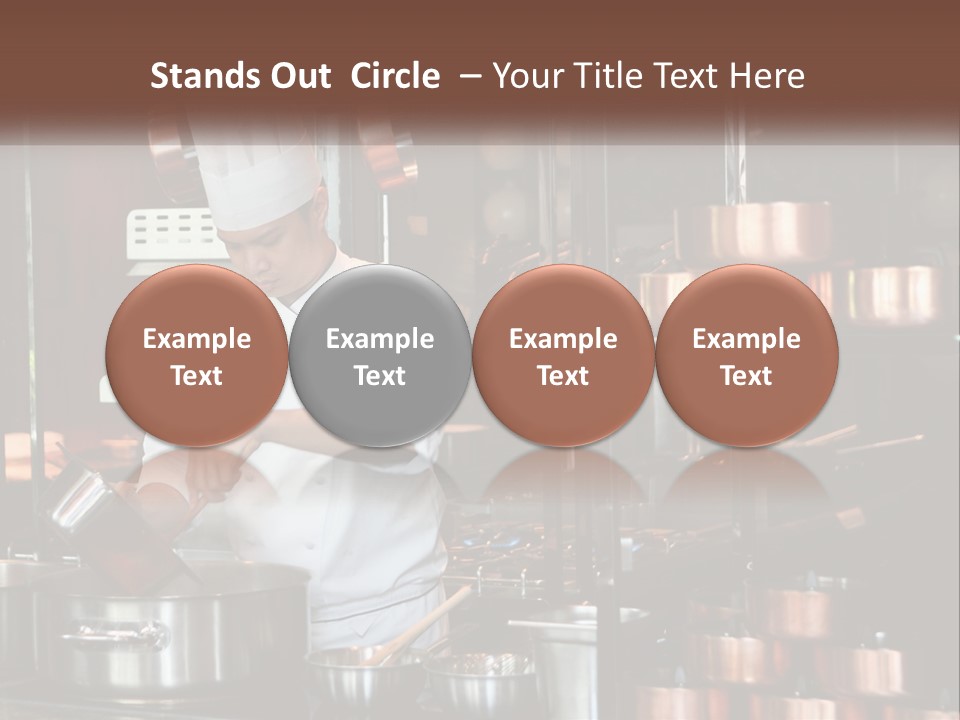 A Man In A Chef's Hat Is Cooking In A Kitchen PowerPoint Template