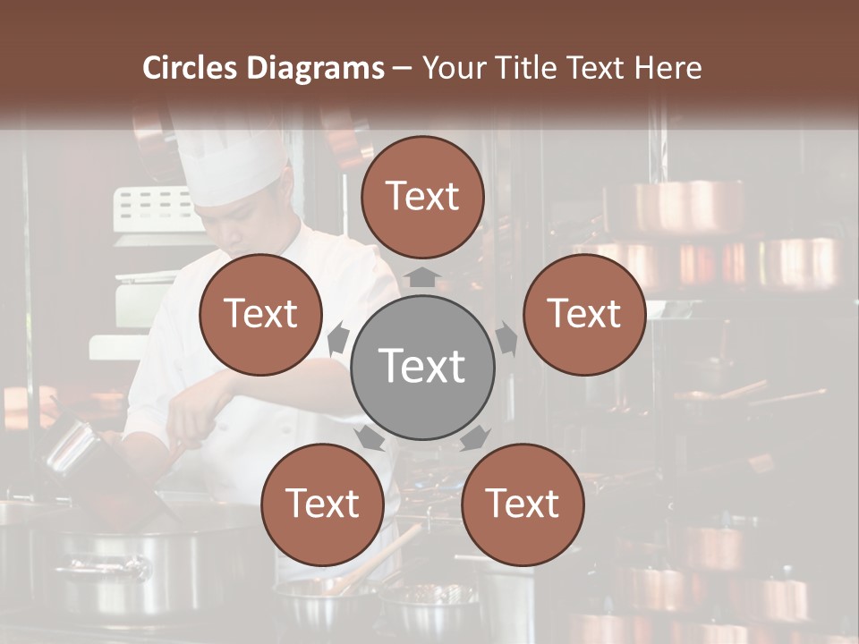 A Man In A Chef's Hat Is Cooking In A Kitchen PowerPoint Template