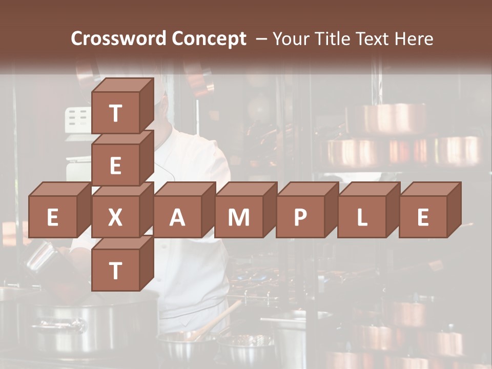 A Man In A Chef's Hat Is Cooking In A Kitchen PowerPoint Template