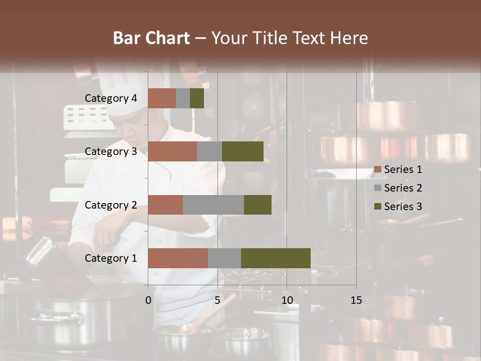 A Man In A Chef's Hat Is Cooking In A Kitchen PowerPoint Template
