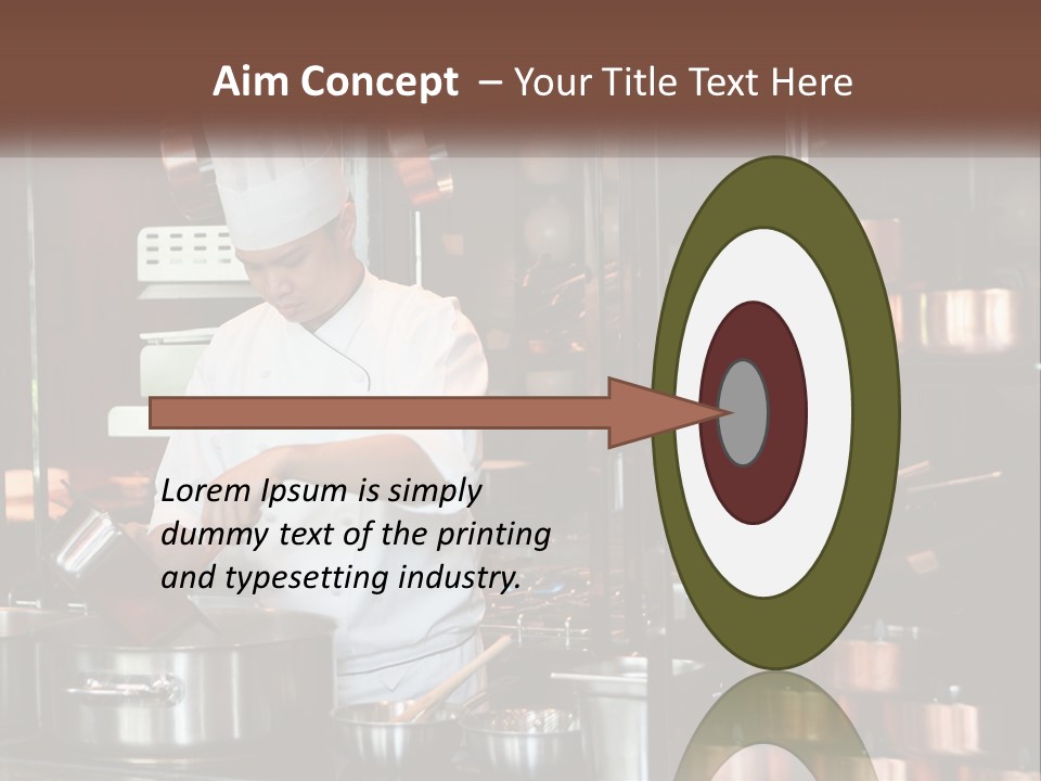 A Man In A Chef's Hat Is Cooking In A Kitchen PowerPoint Template
