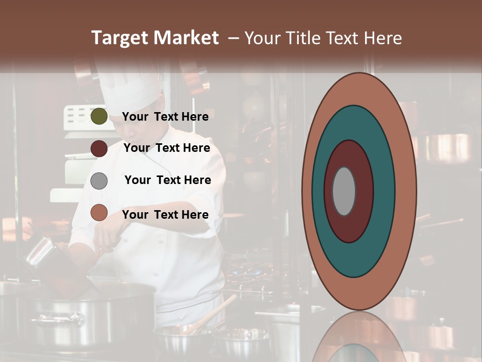 A Man In A Chef's Hat Is Cooking In A Kitchen PowerPoint Template