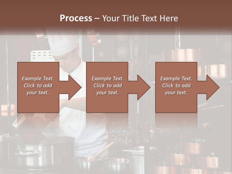 A Man In A Chef's Hat Is Cooking In A Kitchen PowerPoint Template