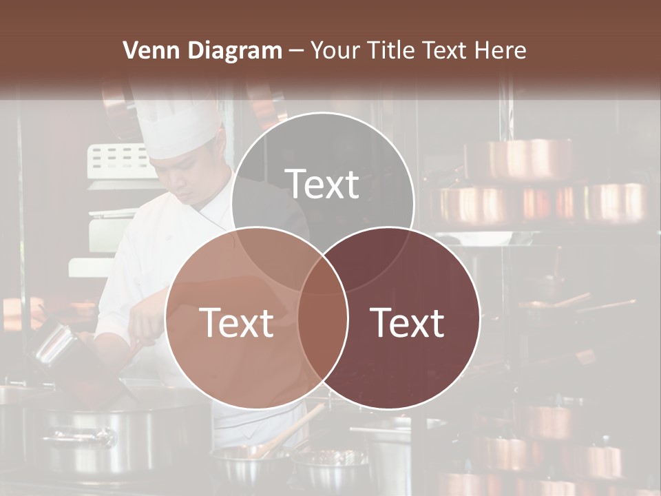 A Man In A Chef's Hat Is Cooking In A Kitchen PowerPoint Template