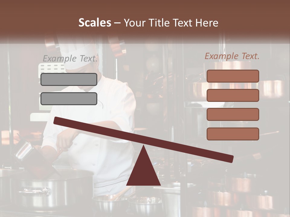 A Man In A Chef's Hat Is Cooking In A Kitchen PowerPoint Template