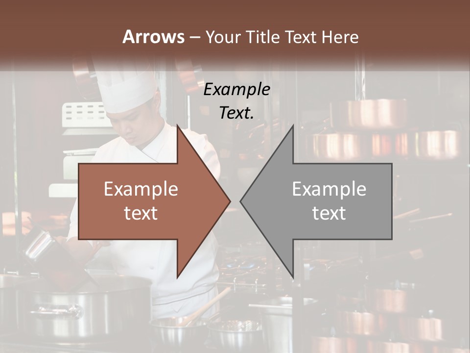 A Man In A Chef's Hat Is Cooking In A Kitchen PowerPoint Template