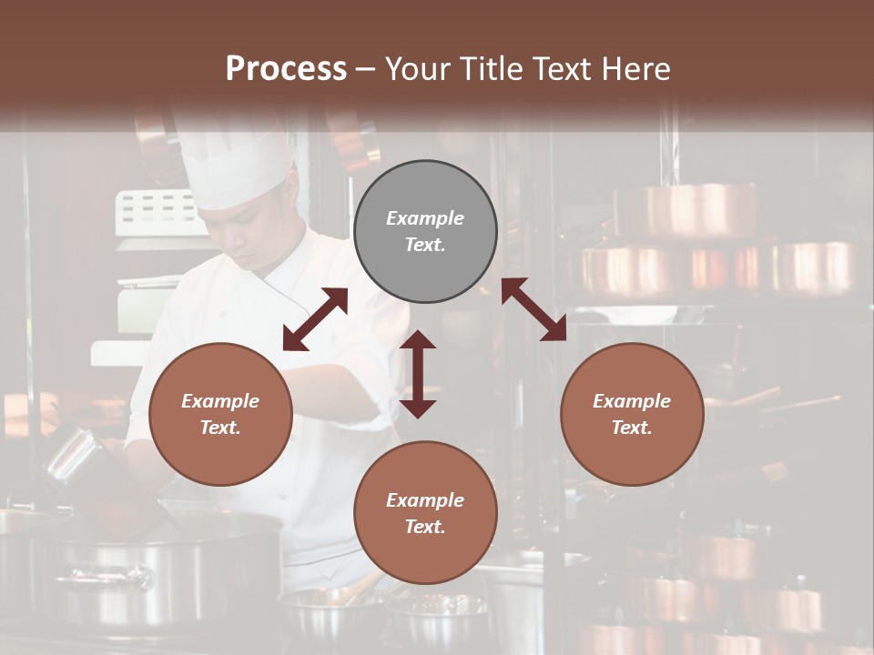 A Man In A Chef's Hat Is Cooking In A Kitchen PowerPoint Template