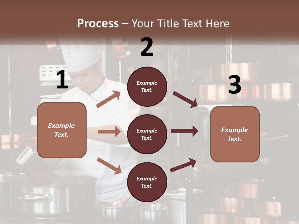 A Man In A Chef's Hat Is Cooking In A Kitchen PowerPoint Template
