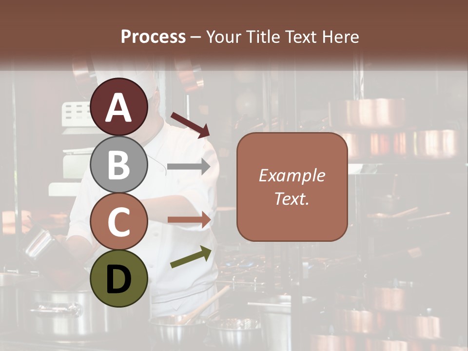 A Man In A Chef's Hat Is Cooking In A Kitchen PowerPoint Template