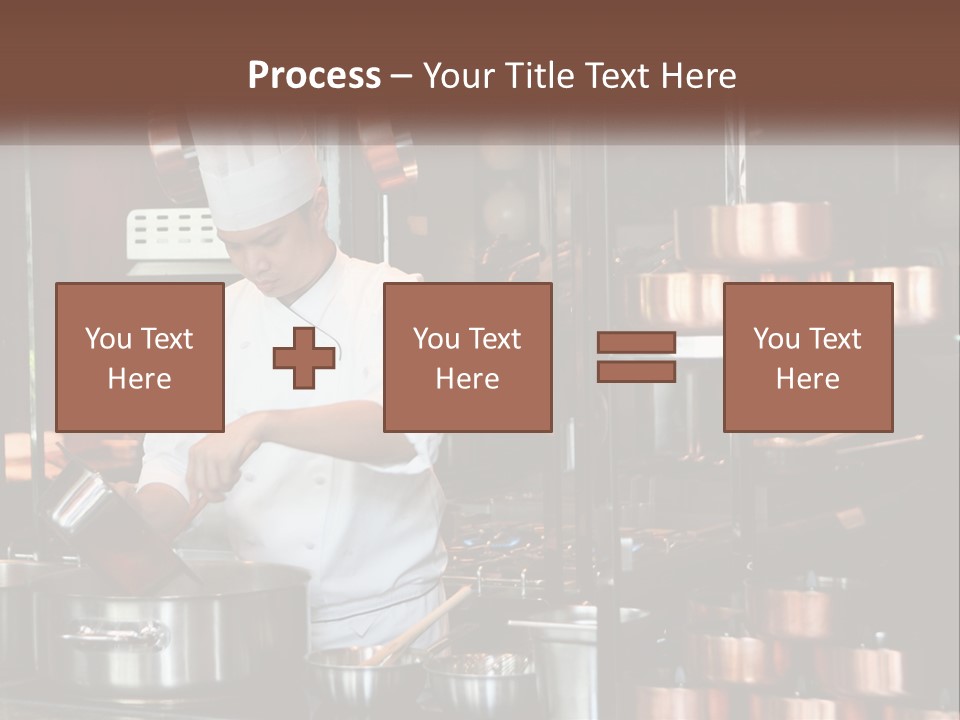 A Man In A Chef's Hat Is Cooking In A Kitchen PowerPoint Template