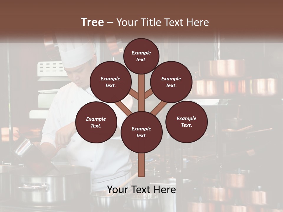 A Man In A Chef's Hat Is Cooking In A Kitchen PowerPoint Template