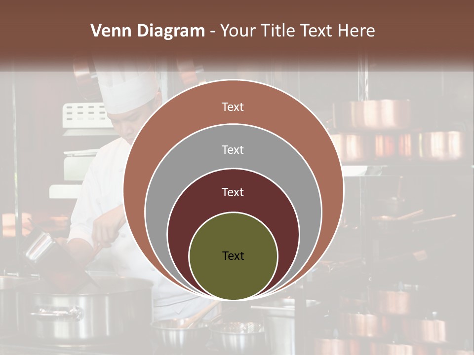 A Man In A Chef's Hat Is Cooking In A Kitchen PowerPoint Template