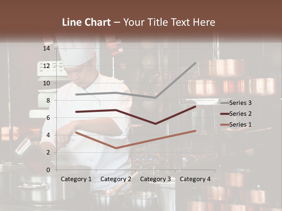 A Man In A Chef's Hat Is Cooking In A Kitchen PowerPoint Template