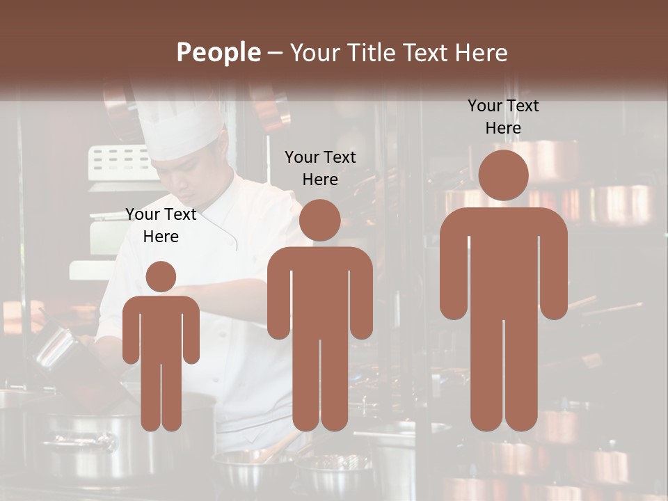 A Man In A Chef's Hat Is Cooking In A Kitchen PowerPoint Template