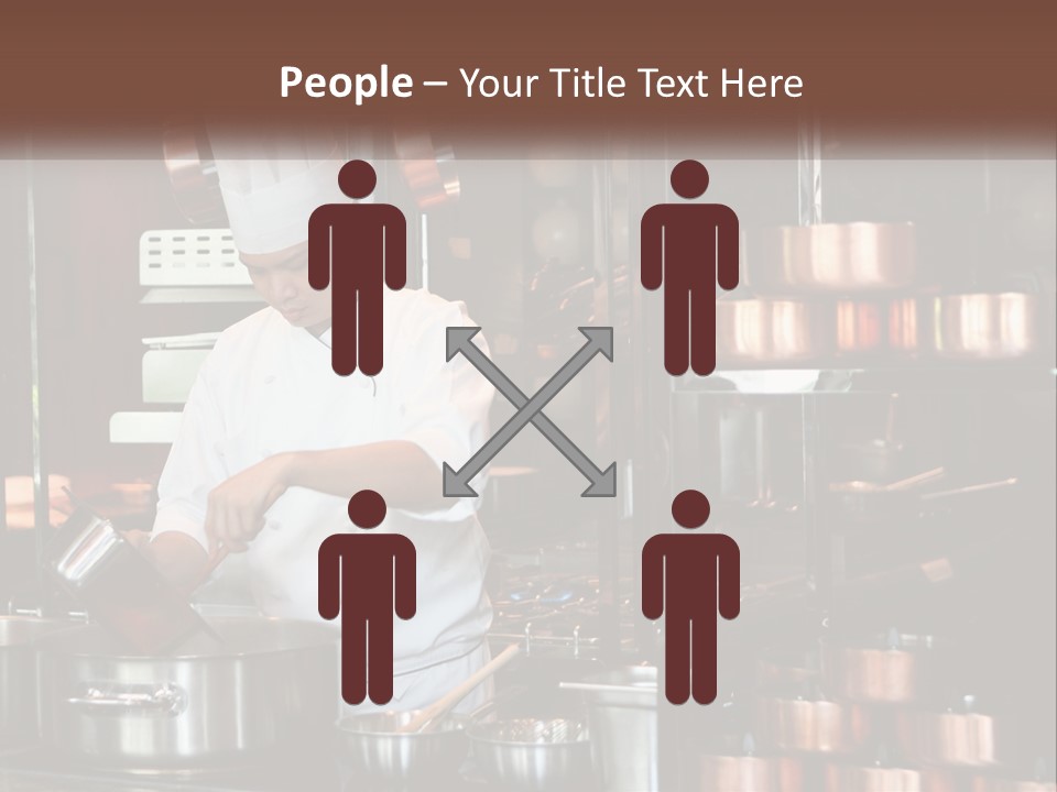 A Man In A Chef's Hat Is Cooking In A Kitchen PowerPoint Template