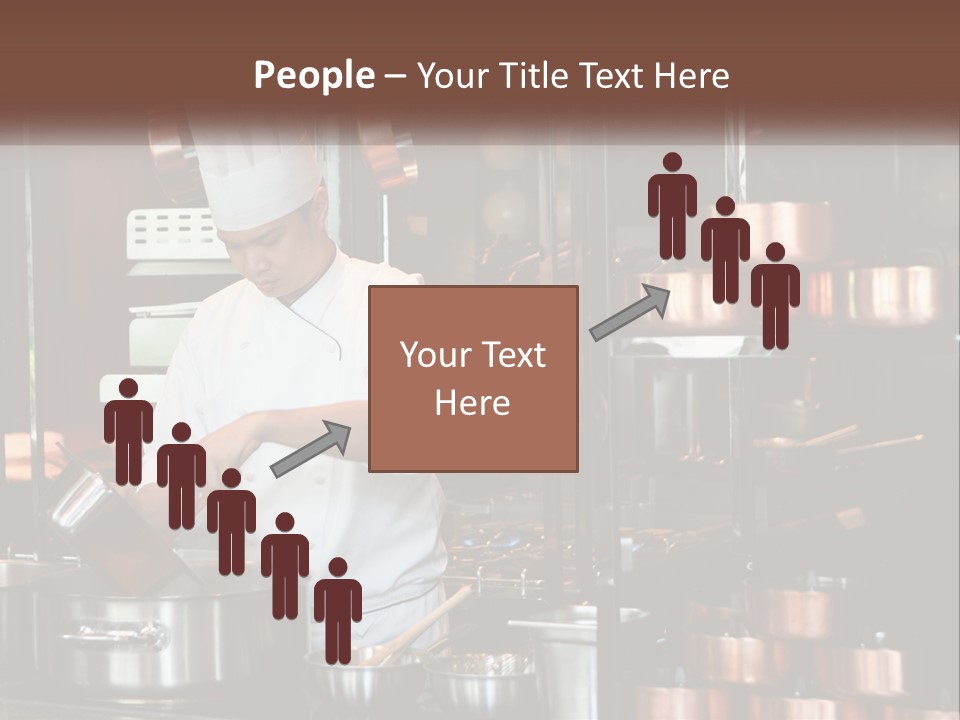 A Man In A Chef's Hat Is Cooking In A Kitchen PowerPoint Template