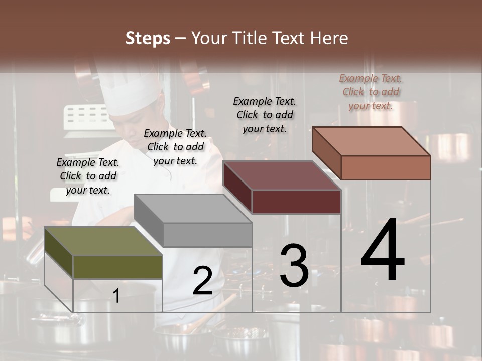 A Man In A Chef's Hat Is Cooking In A Kitchen PowerPoint Template