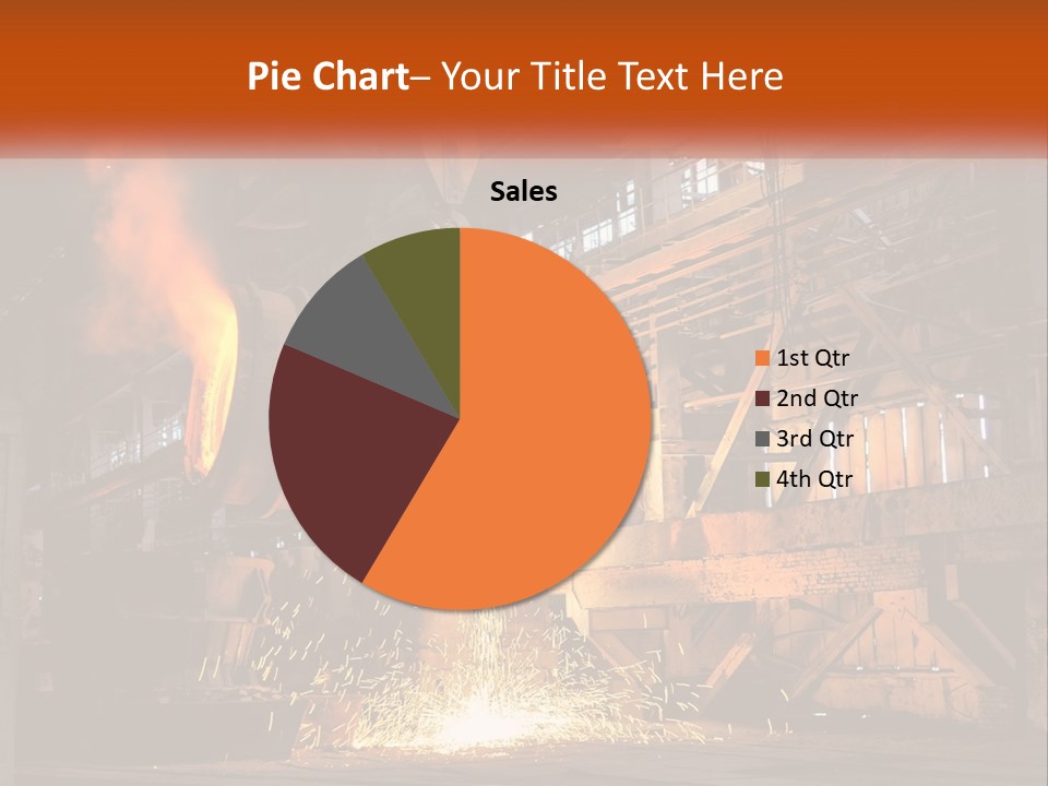 A Large Steel Plant With A Lot Of Steel Pouring Out Of It PowerPoint Template