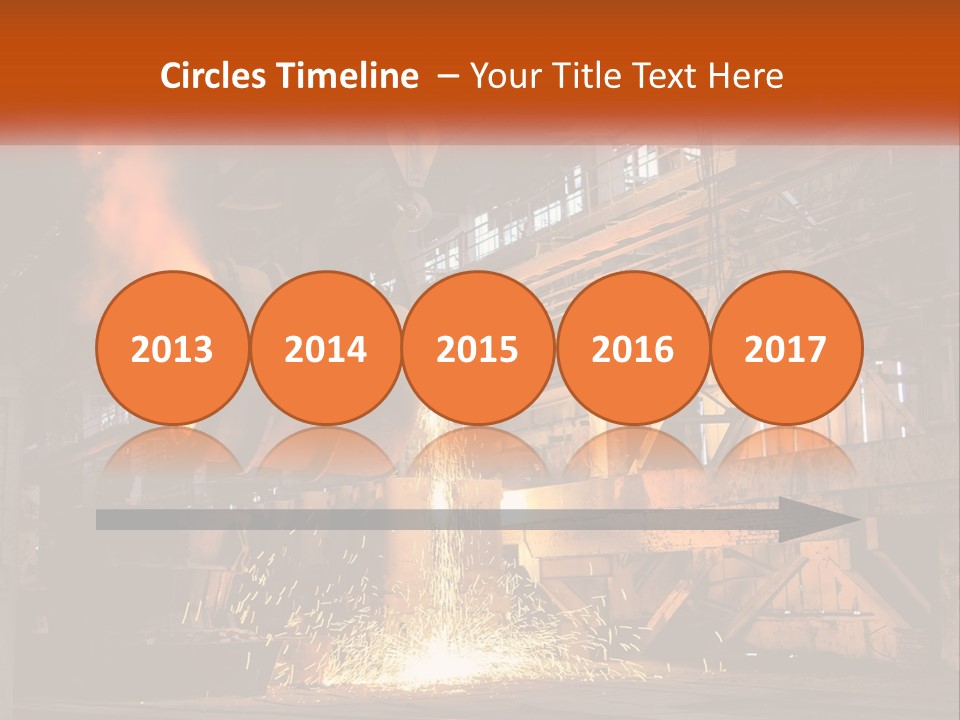 A Large Steel Plant With A Lot Of Steel Pouring Out Of It PowerPoint Template