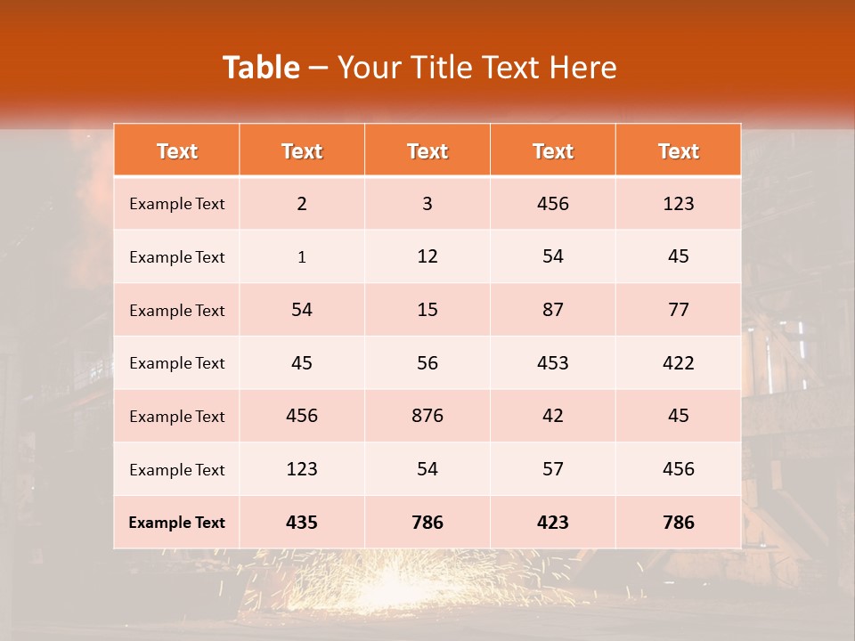 A Large Steel Plant With A Lot Of Steel Pouring Out Of It PowerPoint Template