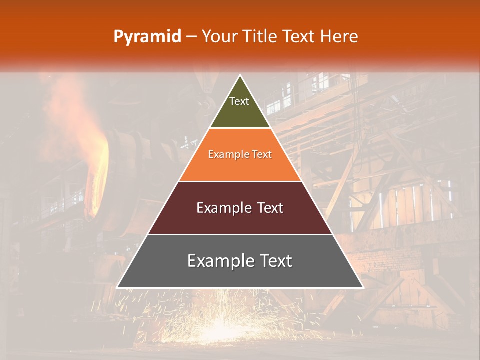 A Large Steel Plant With A Lot Of Steel Pouring Out Of It PowerPoint Template