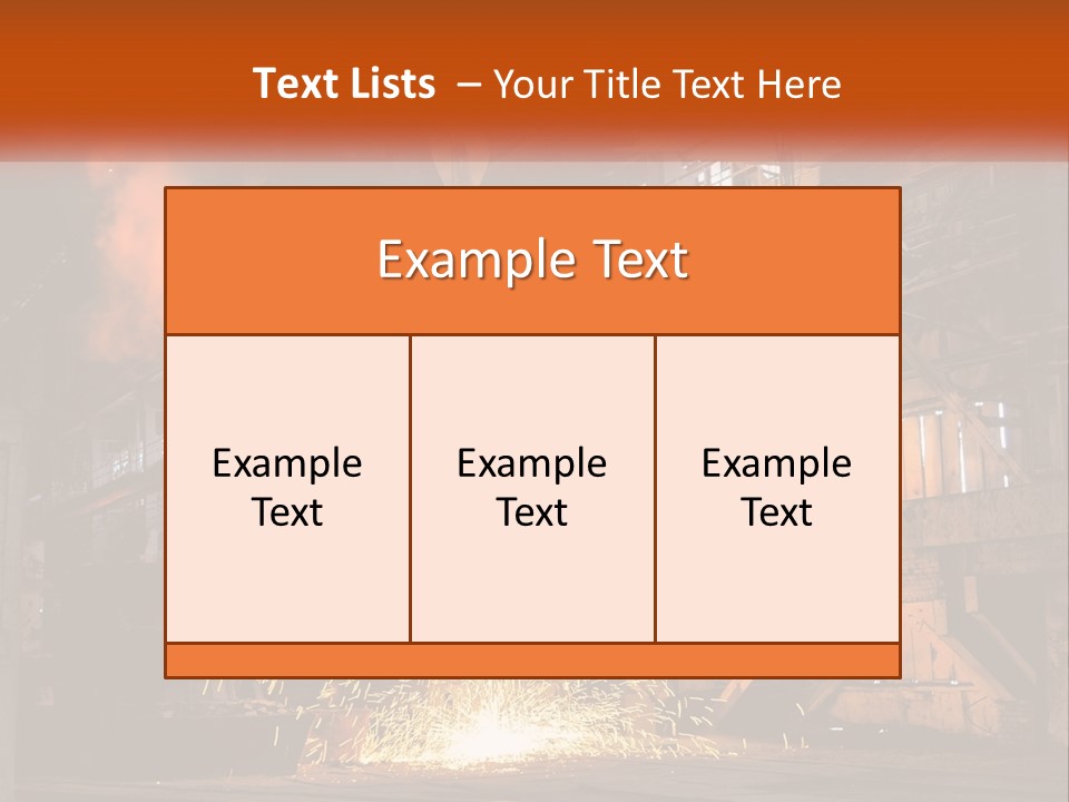 A Large Steel Plant With A Lot Of Steel Pouring Out Of It PowerPoint Template