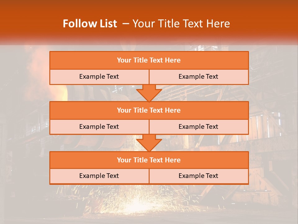 A Large Steel Plant With A Lot Of Steel Pouring Out Of It PowerPoint Template