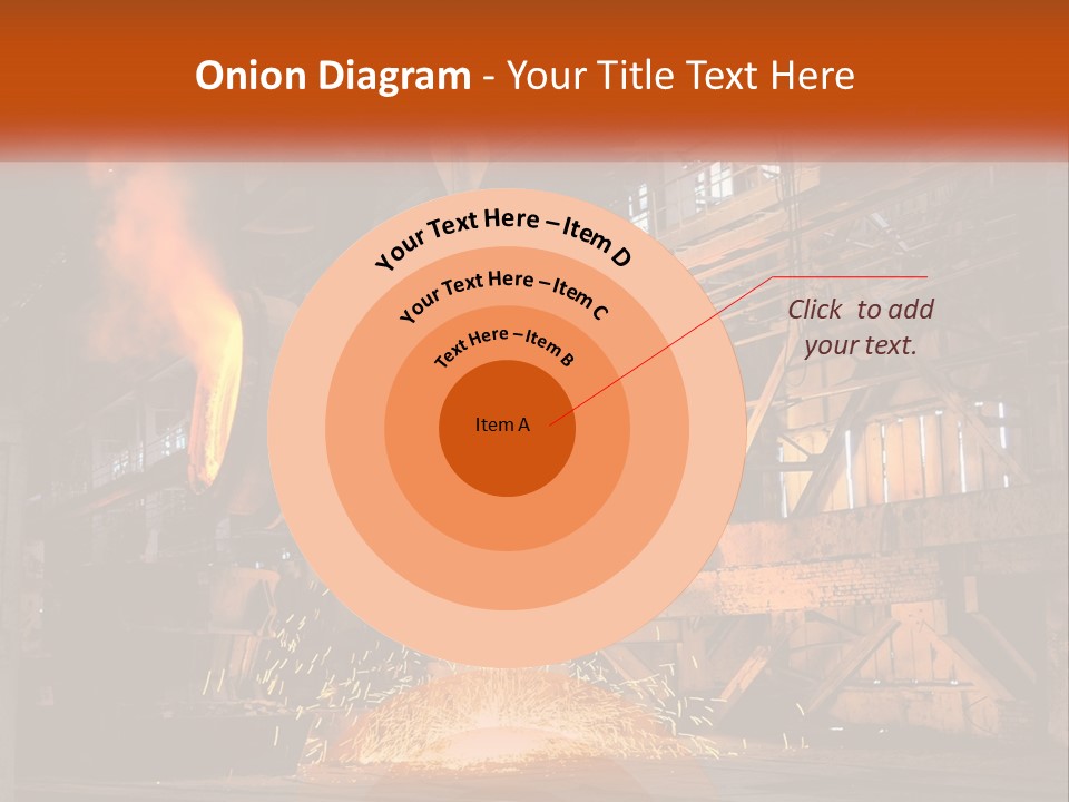 A Large Steel Plant With A Lot Of Steel Pouring Out Of It PowerPoint Template