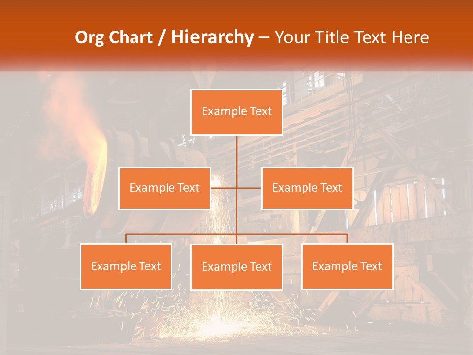 A Large Steel Plant With A Lot Of Steel Pouring Out Of It PowerPoint Template