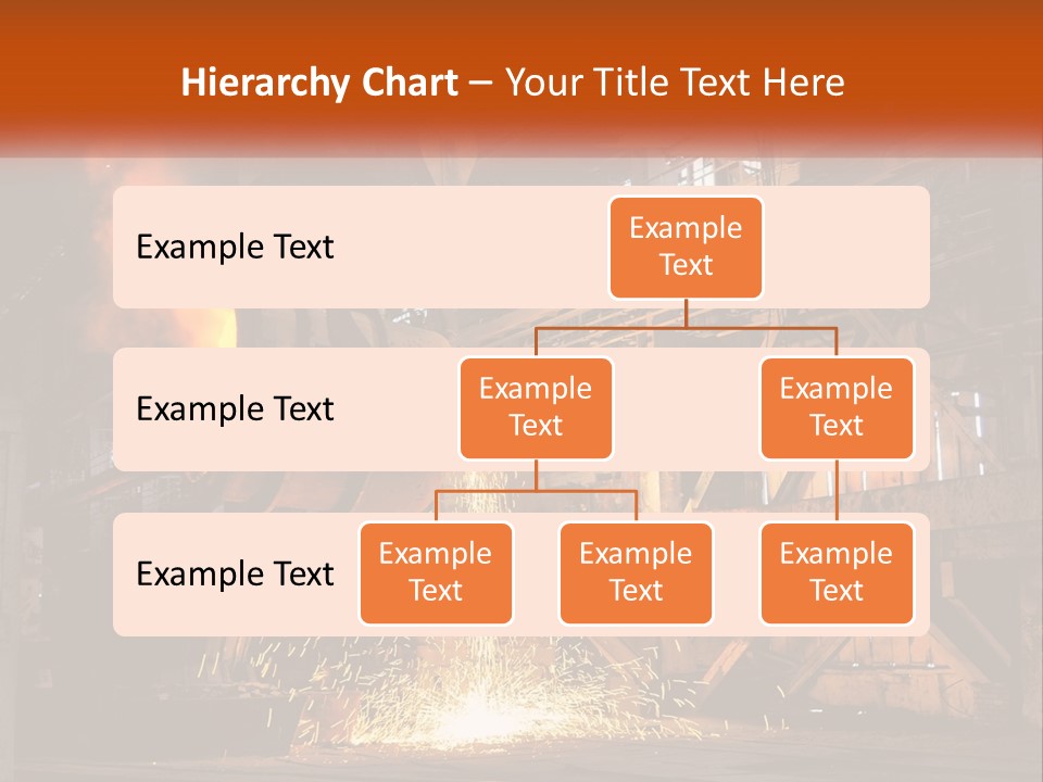 A Large Steel Plant With A Lot Of Steel Pouring Out Of It PowerPoint Template