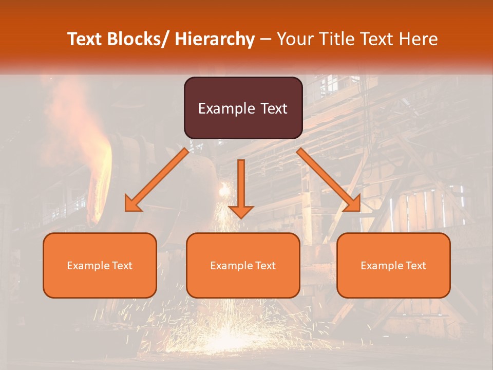 A Large Steel Plant With A Lot Of Steel Pouring Out Of It PowerPoint Template